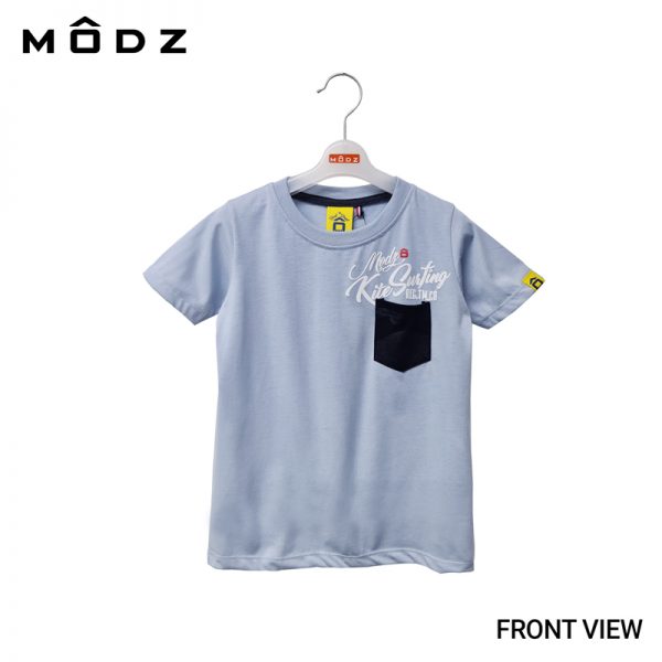 Online Kids Outfits And Clothes Malaysia MODZ KIDS KITE SURFING TEE Sky Blue Colour Front View