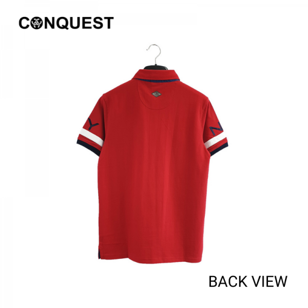 Polo Shirt For Men Malaysia CONQUEST MEN NY 09 POLO TEE In Red Side View