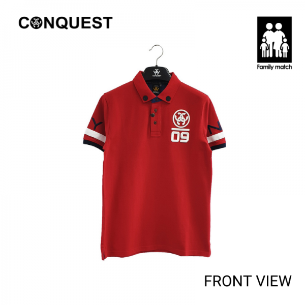 Polo Shirt For Men Malaysia CONQUEST MEN NY 09 POLO TEE In Red Front View