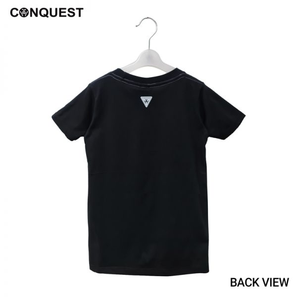 Online Kids Outfits And Clothes Malaysia CONQUEST KIDS MARINE TEAM TEE Black Colour Back View