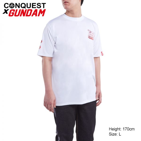 Conquest T Shirt WHITE CONQUEST X GUNDAM MEN MS-06S TEE