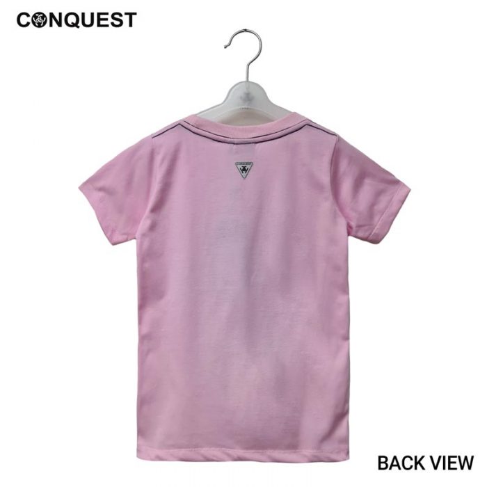 ONLINE CONQUEST KIDS CLOTHES USF TEE IN PINK BACK VIEW MALAYSIA