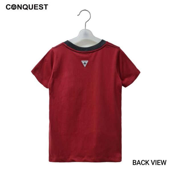 ONLINE CONQUEST KIDS CLOTHES USF UNDERWATER TEE IN RED BACK VIEW MALAYSIA