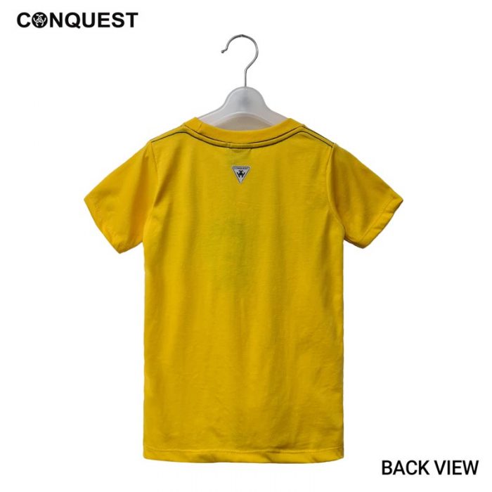 CONQUEST ONLINE KIDS CLOTHES NACY-09 FRGOMAN TEE IN YELLOW BACK VIEW MALAYSIA