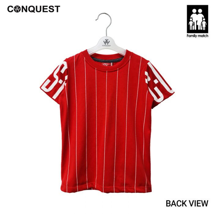 ONLINE CONQUEST KIDS CLOTHES CUSF PRINTED STRIPE TEE IN RED MALAYSIA