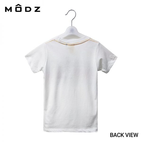 ONLINE MODZ KIDS CLOTHES UNSTOPPABLE STRIPE TEE IN WHITE BACK VIEW MALAYSIA