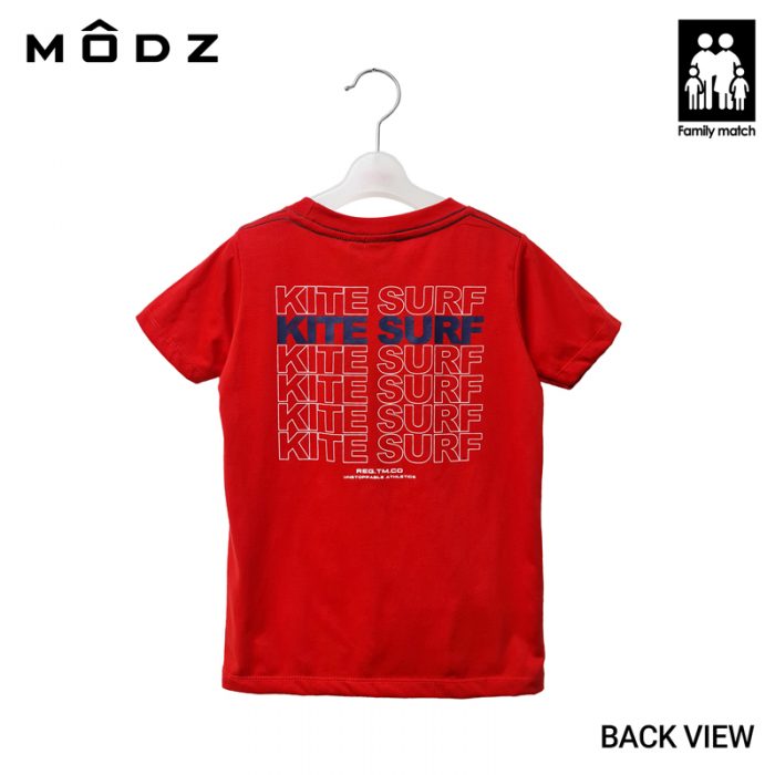 ONLINE MODZ KIDS CLOTHES KITE SURF TEE IN RED BACK VIEW MALAYSIA