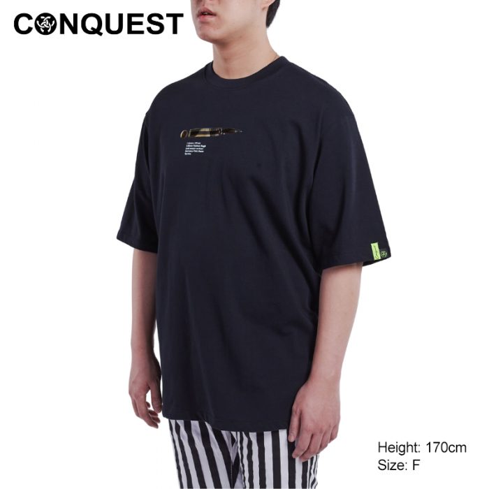 Conquest T Shirt CONQUEST MEN LIMITED PREMIUM OVERSIZED BULLET GRAPHIC TEE FRONT VIEW