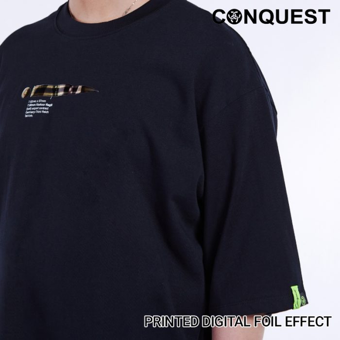 Conquest T Shirt CONQUEST MEN LIMITED PREMIUM OVERSIZED BULLET GRAPHIC TEE PRINTED DIGITAL FOIL EFFECT