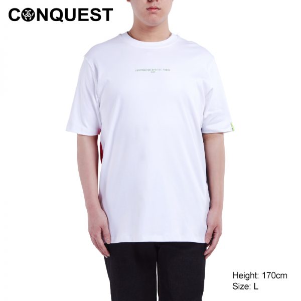 Conquest T Shirt WHITE CONQUEST MEN LIMITED PREMIUM C.U.S.F CUT AND SEW TEE