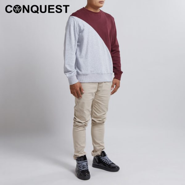 Conquest Sweater T Shirt CONQUEST MEN COLOUR BLOCK SWEATER SIDE VIEW