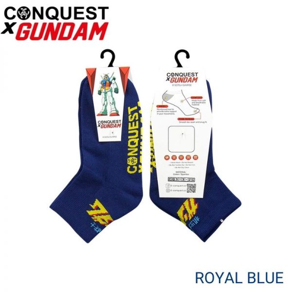 CONQUEST X GUNDAM SPORT SOCKS (1 pair pack) NAVY BLUE