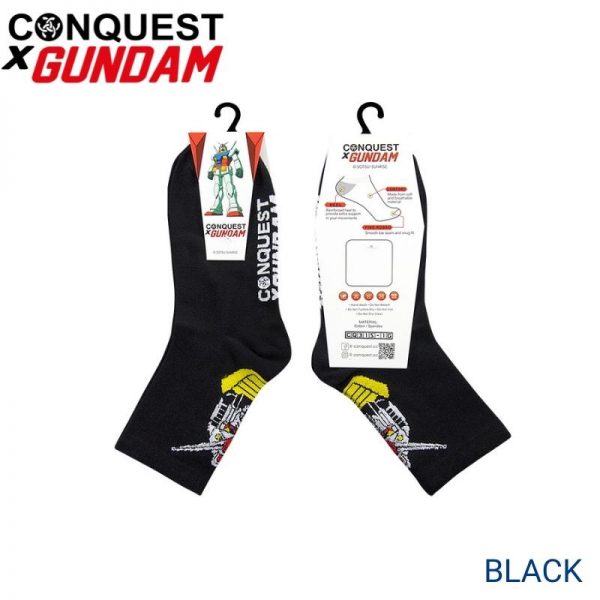 CONQUEST X GUNDAM SPORT SOCKS (1 pair pack) Black