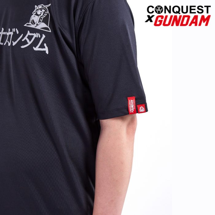 Conquest T Shirt BLACK CONQUEST X GUNDAM MEN E.F.S.F. RX-78-2 GUNDAM ESSENTIAL TEE SLEEVE LOGO
