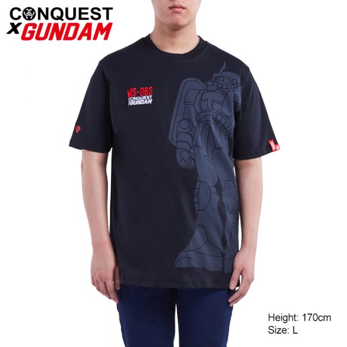 Conquest T Shirt CONQUEST X GUNDAM MEN CHAR’S LARGE ZAKU MS-06S CHARACTER TEE FRONT VIEW