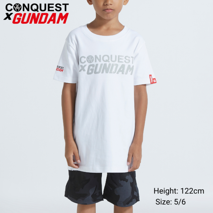 CONQUEST X GUNDAM ONLINE KIDS CLOTHES LOGO TEE IN WHITE MALAYSIA