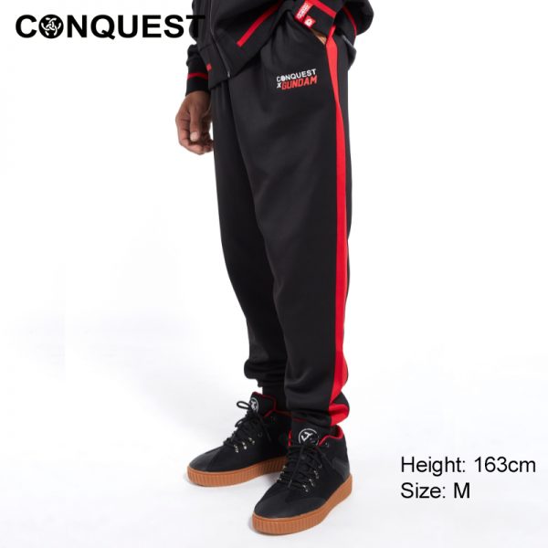 Men Jogger Pants Malaysia CONQUEST X GUNDAM MEN CUT AND SEW JOGGER PANT In Black Side View