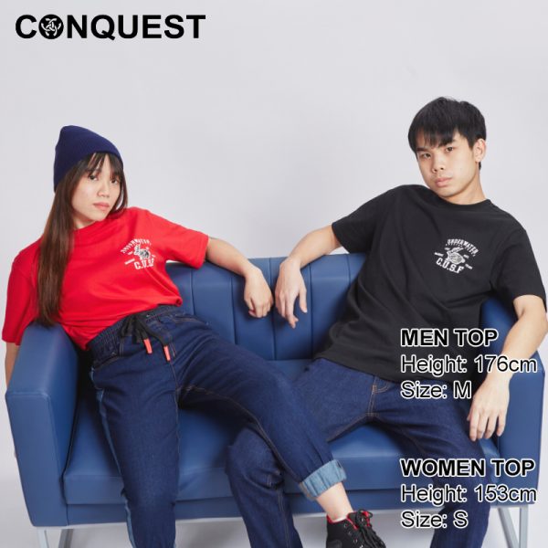 Men Shirt Malaysia CONQUEST MEN C.U.S.F MARINE TEAM TEE In Black And Red Colour