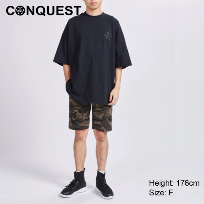Men Shirt Malaysia CONQUEST MEN LIMITED PREMIUM OVERSIZED CONQUEST TEE In Black Front View