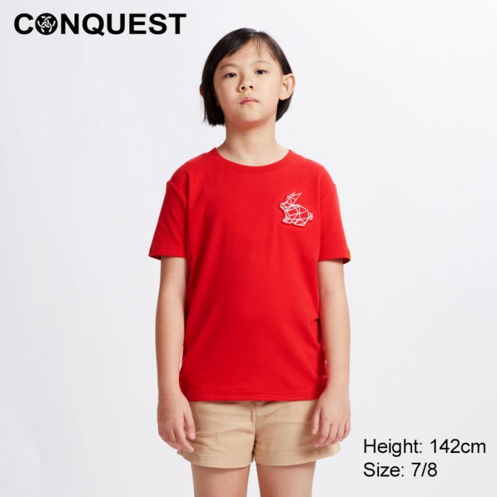 Kids Clothes Online Malaysia CONQUEST KIDS LIMITED PREMIUM TEE In Red Front View