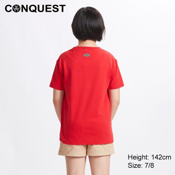Kids Clothes Online Malaysia CONQUEST KIDS LIMITED PREMIUM TEE In Red Back View