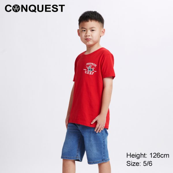 ONLINE CONQUEST KIDS CUSF MARINE TEAM TEE CLOTHES IN RED MALAYSIA