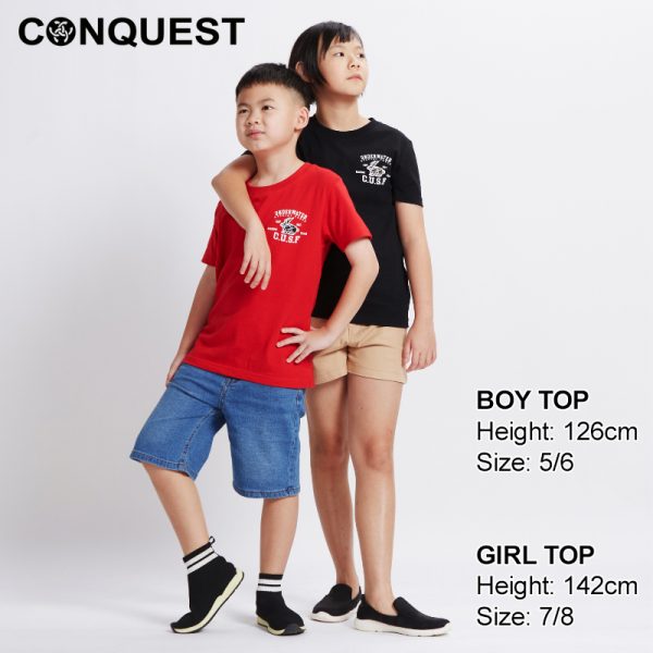 ONLINE CONQUEST KIDS CUSF MARINE TEAM TEE CLOTHES IN RED AND BLACK MALAYSIA