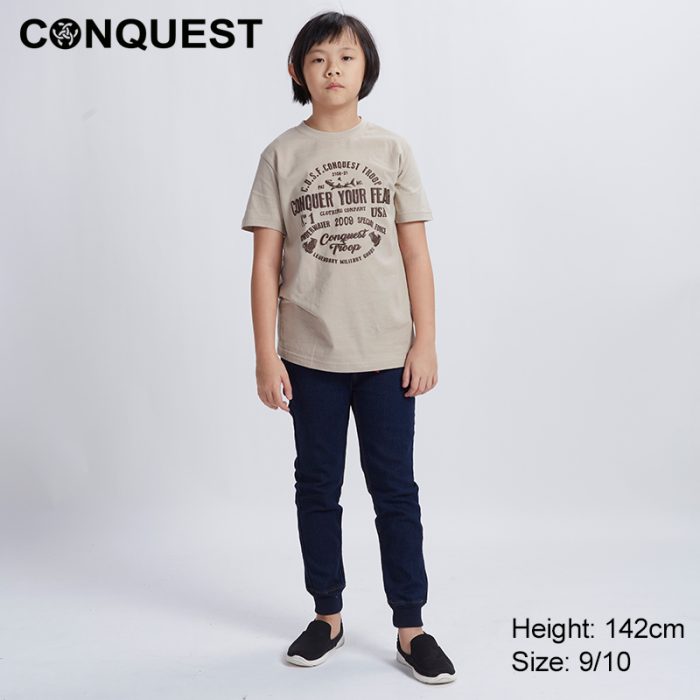 CONQUEST KIDS CLOTHES CUSF CONQUEST TROOP TEE ONLINE IN BROWN KID STANDING MALAYSIA