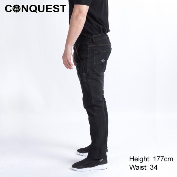 Conquest Pants CONQUEST MEN CONQUEST NYC-09 LONG JEANS Dark Indigo Colour Left View