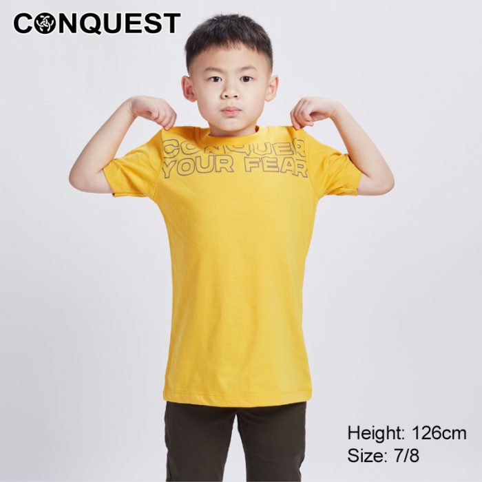 ONLINE CONQUEST KIDS CONQUER YOUR FEAR OUTLINE TEE ONLINE CLOTHES IN YELLOW MALAYSIA