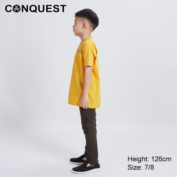 ONLINE CONQUEST KIDS CONQUER YOUR FEAR OUTLINE TEE SIDE VIEW ONLINE CLOTHES IN YELLOW MALAYSIA