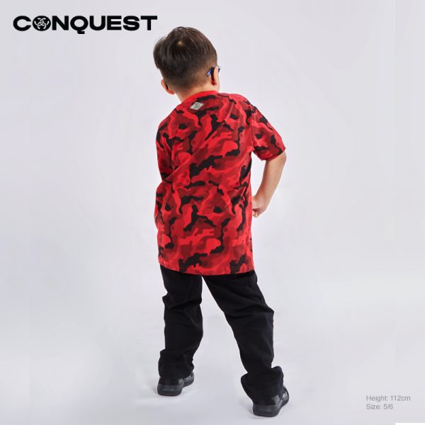CONQUEST KIDS ONLINE CLOTHES CUSF CAMO FULL PRINT TEE BACK VIEW MALAYSIA