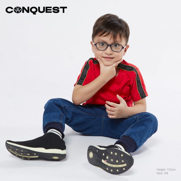 CONQUEST KIDS PRINTED LOGO TAPE TEE ONLINE CLOTHES MALAYSIA