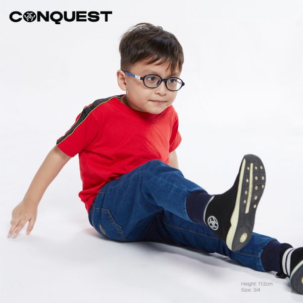 CONQUEST KIDS PRINTED LOGO TAPE TEE ONLINE CLOTHES MALAYSIA KID SITTING