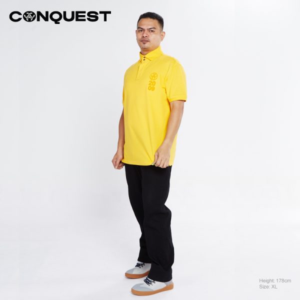 CONQUEST MEN LIMITED PREMIUM TOOTHBRUSH LOGO POLO Shirts for men in Yellow