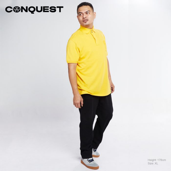CONQUEST MEN LIMITED PREMIUM TOOTHBRUSH LOGO POLO Shirts for men in Yellow