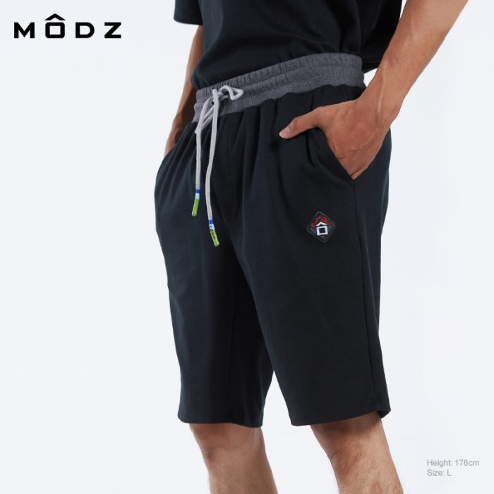 MODZ BASIC SOLID MEN SHORT PANT IN BLACK