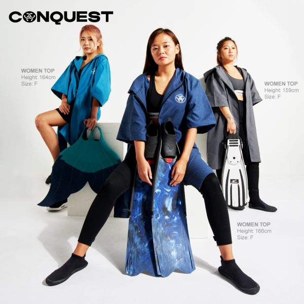 CONQUEST UNISEX FREE SIZE PONCHO IN BLUE, GREY AND TURQUOISE COLOUR