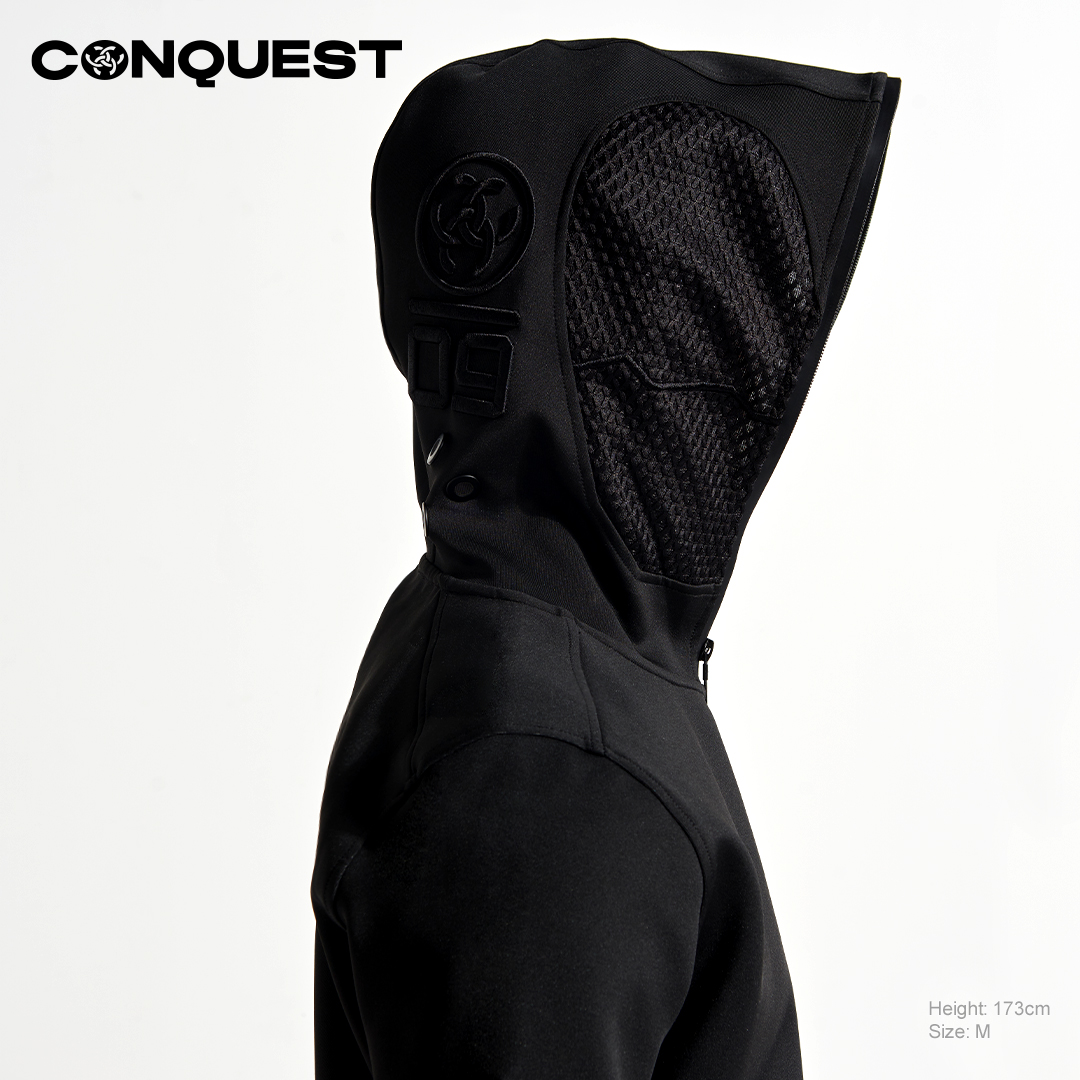 CONQUEST MEN MASK JACKET 5.0 LONG SLEEVE SHIRT IN BLACK SIDE VIEW