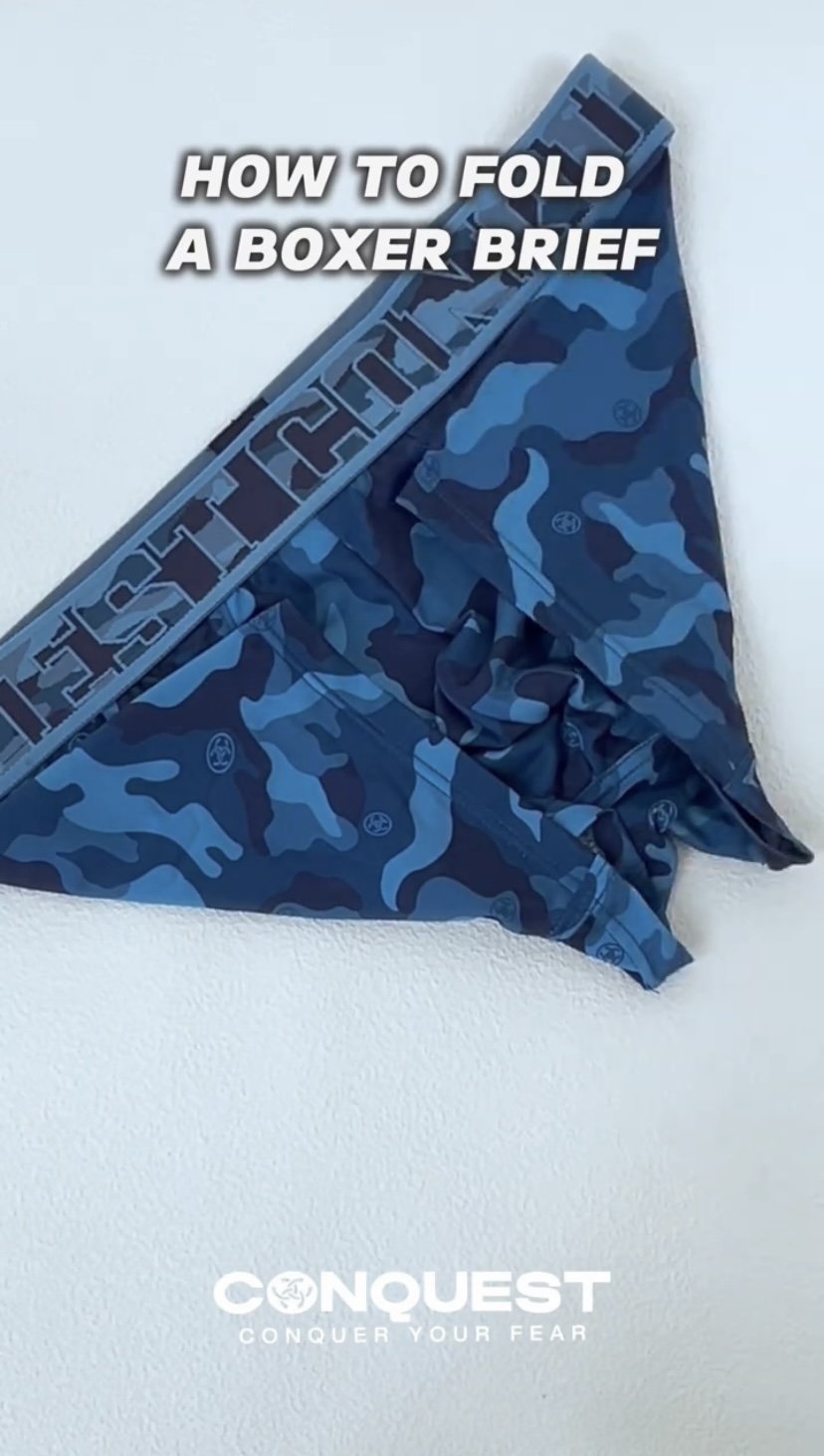 how to fold a boxer brief - The Classic Flat Fold - step 3