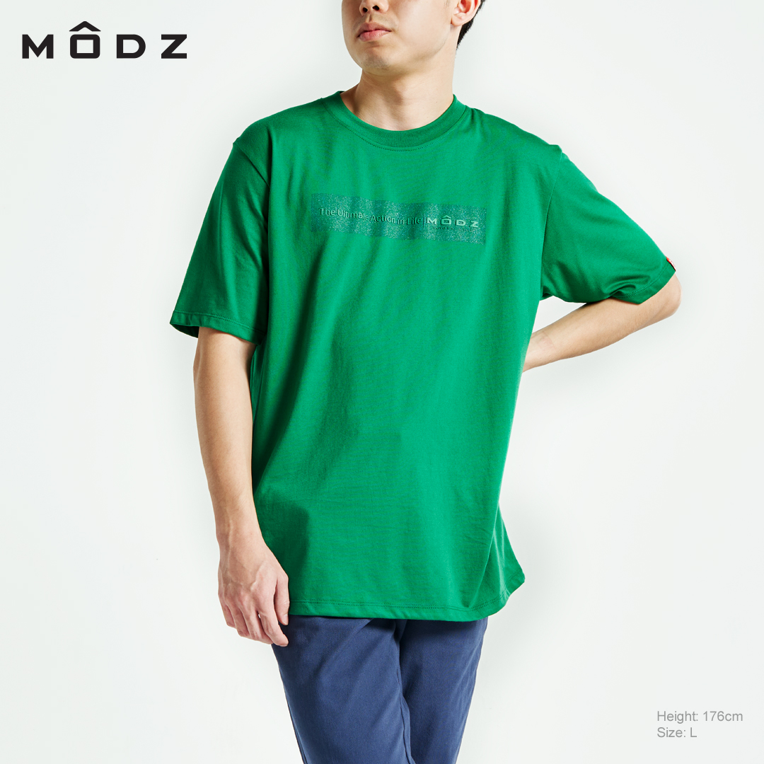 MODZ MEN THE ULTIMATE ACTION IN LIFE TEE SHIRT IN GREEN